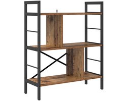 Boekenkast | Boekenrek | Opbergkast Oud Hout 75 x 30 x 91 cm Bewerkt hout