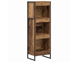 Boekenkast | Boekenrek | Opbergkast Oud Hout 80 x 30 x 155 cm Bewerkt hout