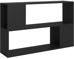 Boekenkast | Boekenrek | Opbergkast | Vakkenkast 100x24x63 cm bewerkt hout zwart