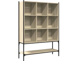 Boekenkast | Boekenrek | Opbergkast | Vakkenkast 102x30x141,5 cm bewerkt hout sonoma eikenkleurig