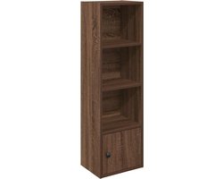 Boekenkast | Boekenrek | Opbergkast | Vakkenkast 31x24x102 cm bewerkt hout bruin eikenkleurig
