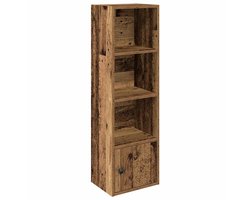 Boekenkast | Boekenrek | Opbergkast | Vakkenkast 31x24x102 cm bewerkt hout oud houtkleurig