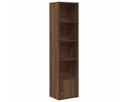 Boekenkast | Boekenrek | Opbergkast | Vakkenkast 31x24x127 cm bewerkt hout bruin eikenkleurig