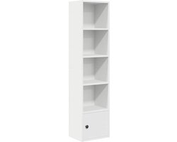 Boekenkast | Boekenrek | Opbergkast | Vakkenkast 31x24x127 cm bewerkt hout wit