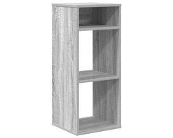 Boekenkast | Boekenrek | Opbergkast | Vakkenkast 34x31x80 cm bewerkt hout grijs sonoma eikenkleurig
