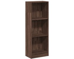 Boekenkast | Boekenrek | Opbergkast | Vakkenkast 40x24x109 cm bewerkt hout bruin eikenkleurig