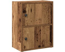 Boekenkast | Boekenrek | Opbergkast | Vakkenkast 40x24x52 cm bewerkt hout oud houtkleurig