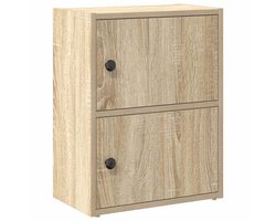 Boekenkast | Boekenrek | Opbergkast | Vakkenkast 40x24x52 cm bewerkt hout sonoma eikenkleurig