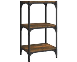 Boekenkast | Boekenrek | Opbergkast | Vakkenkast 40x33x70,5 cm bewerkt hout en staal gerookt eiken