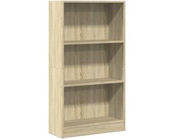 Boekenkast | Boekenrek | Opbergkast | Vakkenkast 60x24x109 cm bewerkt hout sonoma eikenkleurig