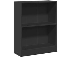 Boekenkast | Boekenrek | Opbergkast | Vakkenkast 60x24x76 cm bewerkt hout zwart