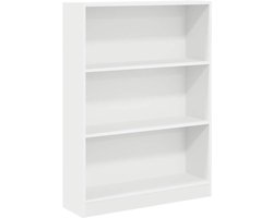 Boekenkast | Boekenrek | Opbergkast | Vakkenkast 80x24x109 cm bewerkt hout wit