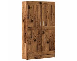 Boekenkast | Boekenrek | Opbergkast | Vakkenkast 82,5x30,5x150 cm bewerkt hout oud houtkleurig