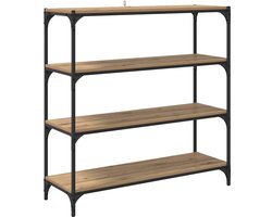 Boekenkast | Boekenrek | Opbergkast | Vakkenkast Artisan Eiken 100 x 33 x 100 cm