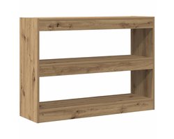 Boekenkast | Boekenrek | Opbergkast | Vakkenkast artisanaal eikenkleurig 100 x 30 x 72 cm