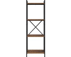 Boekenkast | Boekenrek | Opbergkast | Vakkenkast Oud hout 40 x 30 x 118 cm Bewerkt hout