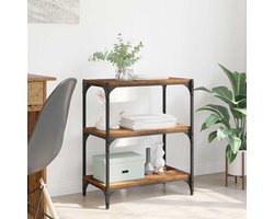 Boekenkast | Boekenrek | Opbergkast | Vakkenkast Oud hout 60 x 33 x 70,5 cm Gemonteerd hout en ijzer