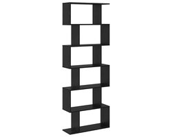 Boekenkast | Boekenrek | Opbergkast | Vakkenkast Zwart 70 x 24 x 193.5 cm Bewerkt hout