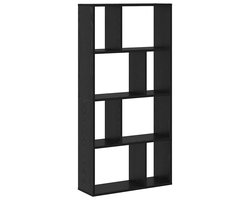 Boekenkast | Boekenrek | Opbergkast | Vakkenkast Zwart eiken 60 x 20 x 120 cm Bewerkt hout