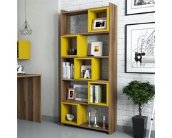 Boekenkast Box Melamine Geel