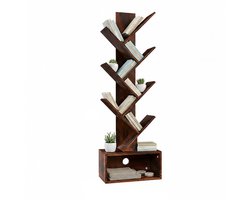 Boekenkast - bruin - 38x113x20 cm - met planken