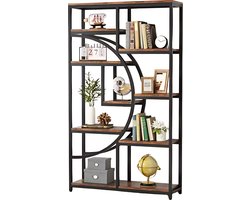 Boekenkast Dulvia - Bruin - Boekenrek - 5 lagen - Woonkamer, slaapkamer en kinderkamer - Hout - 30 cm (D) × 95 cm (B) × 175 cm (H)