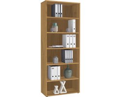 Boekenkast Gabi 6 vakken breed - oude eik