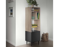 Boekenkast Horizon klein - eik/zwart