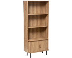 Boekenkast Industrieel met 2 Deuren - Opbergkast met deuren (179,5x80x40cm) - Boekenrek Kind Industrieel Hout - Boekenrek Kinderkamer - Boekenkast Kind - Boekenkastje - Boekenkast Kinderkamer