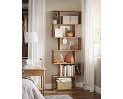 Boekenkast - Industriële Kast - Kast - Woonkamer kast - Kubus kast - 6 Compartimenten - Bruin