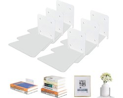 boekenkast, L-plank, boekenplank voor aan de muur, wandplanken, wand voor slaapkamer, zwevende boekenplank, multifunctionele wandplanken voor thuis voor kantoor, keuken, wit, 6