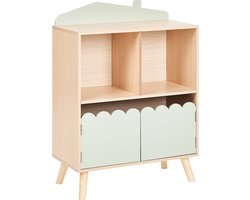 Boekenkast LACKEY Bewerkt hout 86 cm Lichtgroen