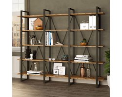 Boekenkast Lyra Atlantisch Dennenhout Melamine 219,6x180x34 cm