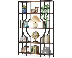 Boekenkast Manivo - Bruin - Boekenrek - 5 lagen - Woonkamer, slaapkamer en kinderkamer - Hout - 175cm