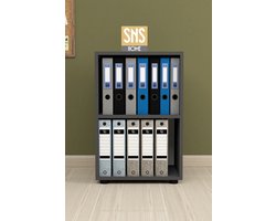 Boekenkast - Map - Multifunctionele Kast - Antraciet - 74 x 49 x 32 cm