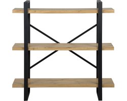 Boekenkast met 3 planken TIMBER 111 cm Lichtbruin