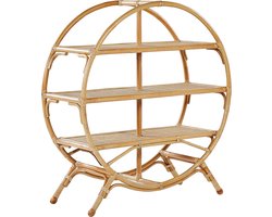 Boekenkast met 3 planken TUVALU II Rotan 109 cm Natuurlijk
