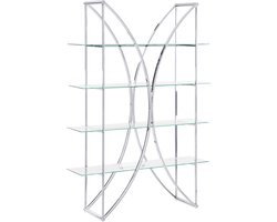 Boekenkast met 4 planken HOLLOW Metaal 175 cm Zilver