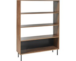 Boekenkast met 4 planken NANTON Hout 140 cm Donkerbruin