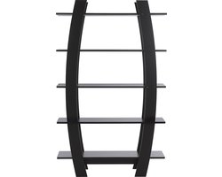 Boekenkast met 5 planken KENER 180 cm Zwart