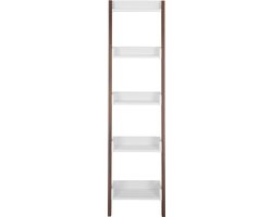 Boekenkast met 5 planken MOBILE DUO 166 cm Bruin/wit