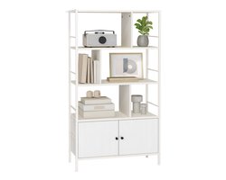 Boekenkast met deuren - 154,5x74x30 cm - wit