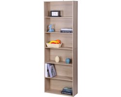 boekenkast - met opbergruimte - 60x178,5x24 cm - eiken