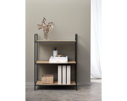 Boekenkast Naturel Eiken - Open Kast - 70x35x88,8cm - Altino - Giga Meubel