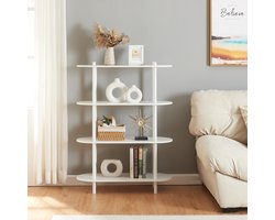 Boekenkast Øvre open kast 108x80x30 cm wit [en.casa]