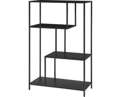 Boekenkast Reisjärvi open kast 115x75x35 cm zwart mat