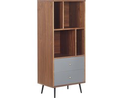 Boekenkast RICHMOND 139 cm Donker walnoothout