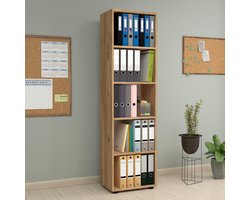 Boekenkast schap Vara 178x49x30 cm eikenkleurig