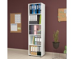 Boekenkast schap Vara 178x49x30 cm wit