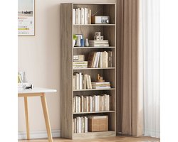 Boekenkast 'Space' 5 legplanken Sonoma